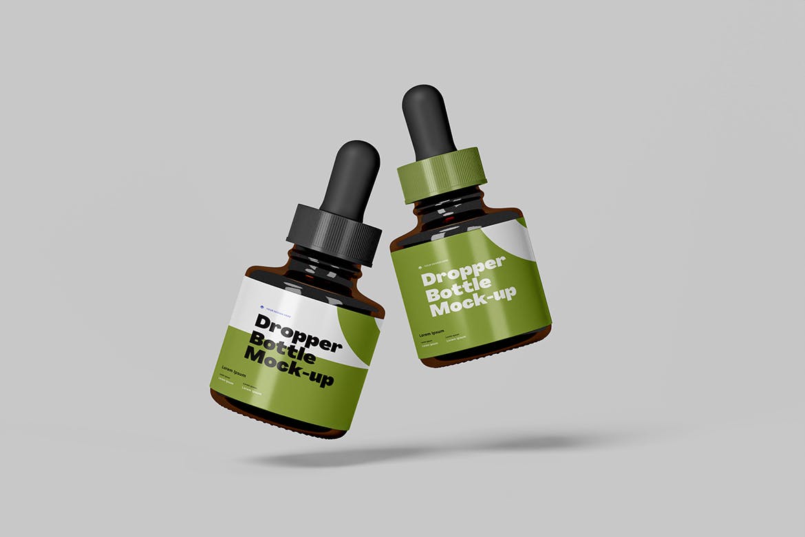 滴管瓶包装设计样机图v2 Dropper Bottle Mock-up v.2 样机素材 sucaiwan.com