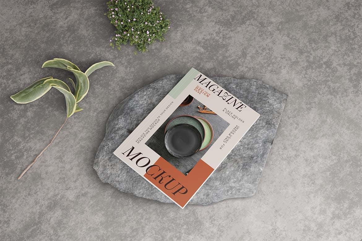 A4尺寸杂志封面展示样机图 Magazine Mockup A4 Sizes 样机素材 sucaiwan.com