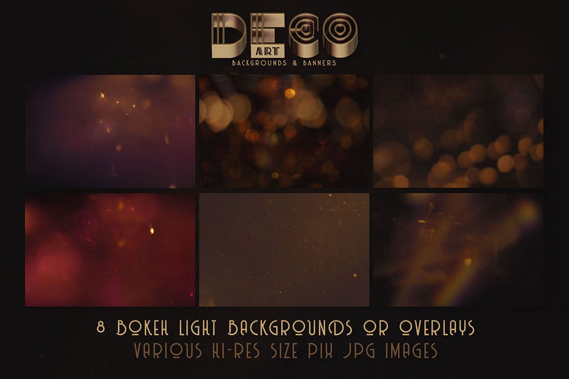 装饰艺术背景和Banner素材 ArtDeco Backgrounds & Banners 图片素材 sucaiwan.com