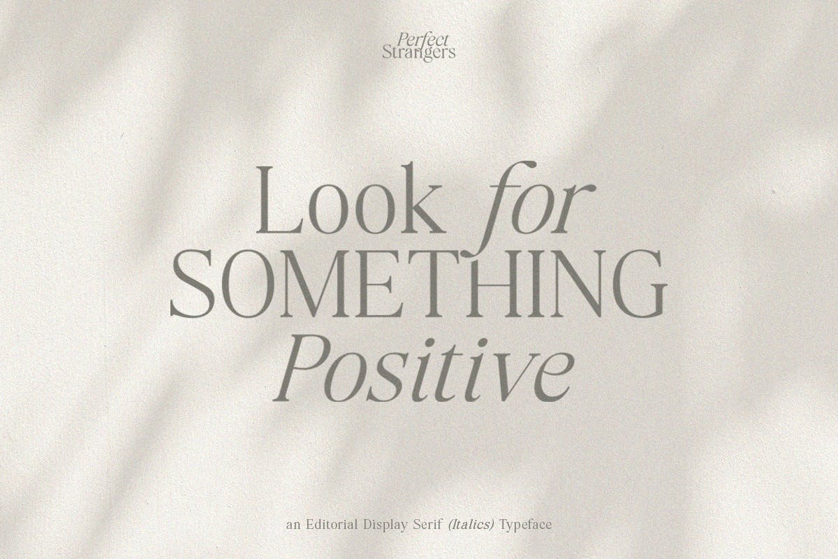 优雅斜体衬线字体素材 Perfect Strangers I Display Elegant serif Italics 设计素材 sucaiwan.com