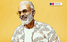 卡通漫画效果照片处理PS动作 Cartoon Creator Photoshop Action