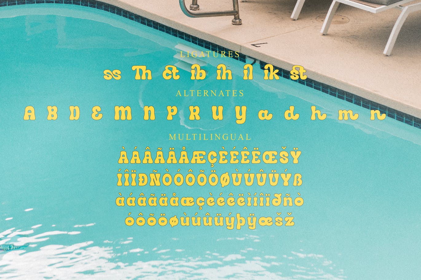 经典复古风格字体素材 Hendrix Bubble Groovy Retro Display 设计素材 sucaiwan.com