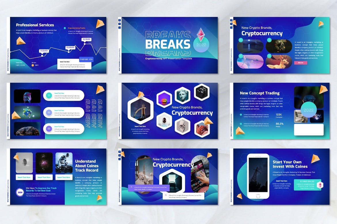 加密货币Keynote幻灯片模板素材 Coines – Cryptocurrency Keynote Templates 幻灯图表 sucaiwan.com