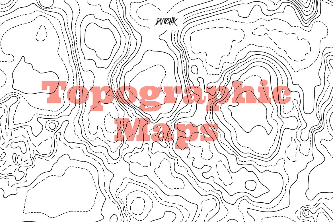 彩色矢量地形图背景 Topographic Maps 图片素材 sucaiwan.com