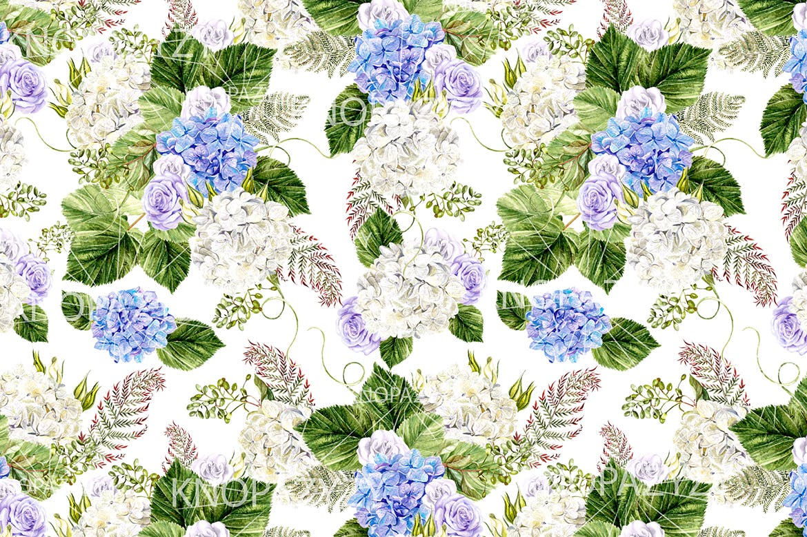 16个水彩多彩花朵图案素材 16 Watercolor Pattern 图片素材 sucaiwan.com