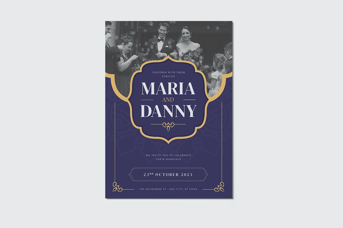 装饰婚礼请柬设计模板 Ornament Wedding Invitation 设计素材 sucaiwan.com