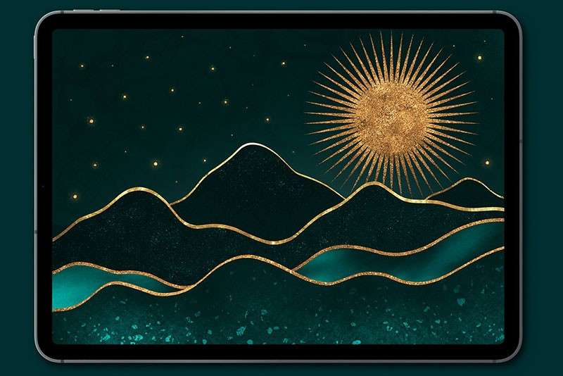 40个金箔金粉纹理Procreate笔刷 笔刷资源 sucaiwan.com