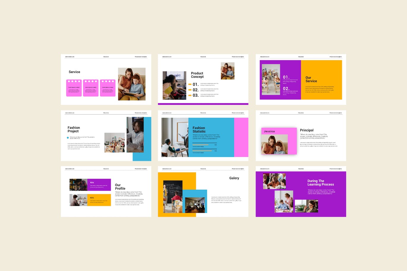 现代创新教育主题Powerpoint幻灯片模板 Education Powerpoint Template 幻灯图表 sucaiwan.com