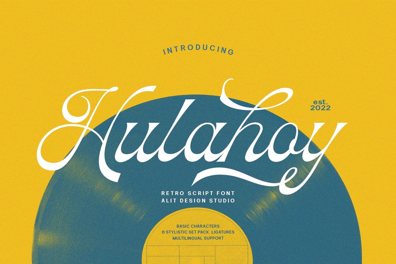 70年代风格音符字体素材 Hulahoy Typeface 设计素材 sucaiwan.com