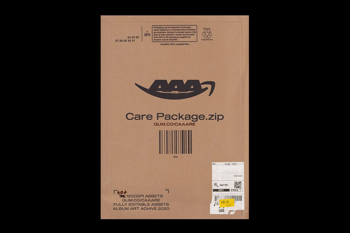 40多个超高质量新潮做旧风格撕裂邮件快递不干胶标签贴纸PNG免抠图片素材 AAA – Care Package 图片素材 sucaiwan.com