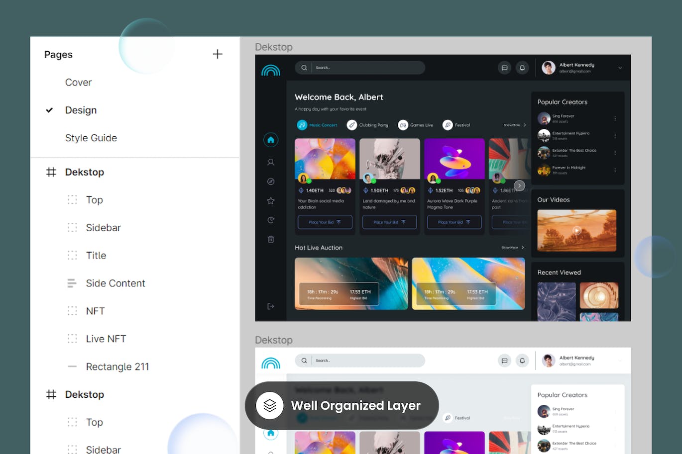 NFT市场网站仪表盘设计模板 Bucklaps – NFT Marketplace Dashboard APP UI sucaiwan.com