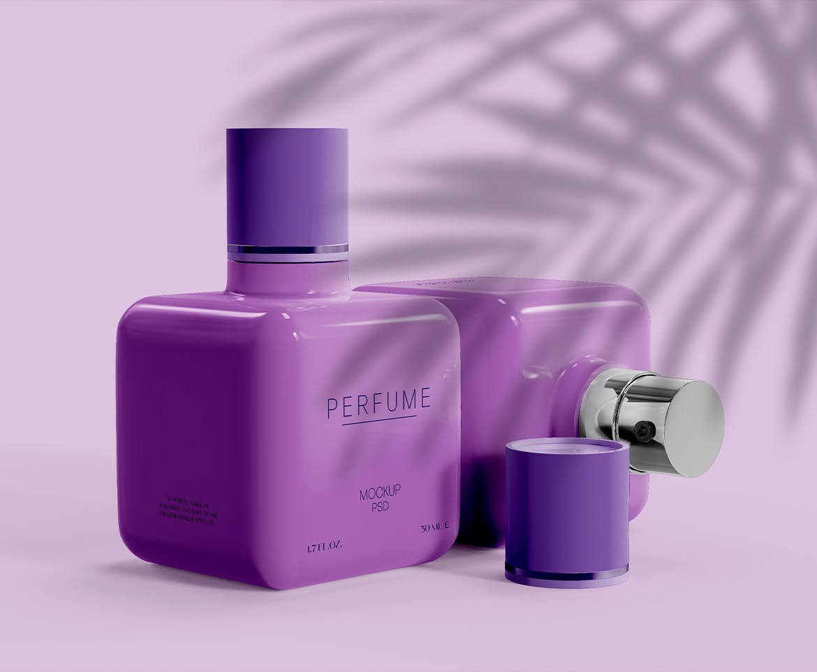 香水瓶品牌包装展示样机psd模板v1 Perfume Bottle Mockup 样机素材 sucaiwan.com