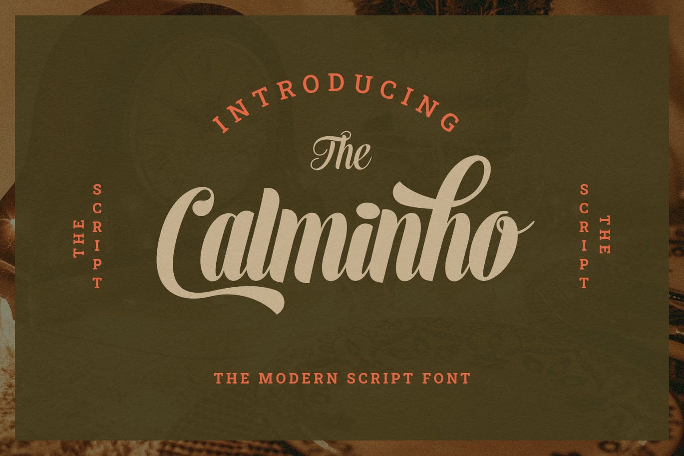 加粗手写字体 Calminho Bold Script Font 设计素材 sucaiwan.com