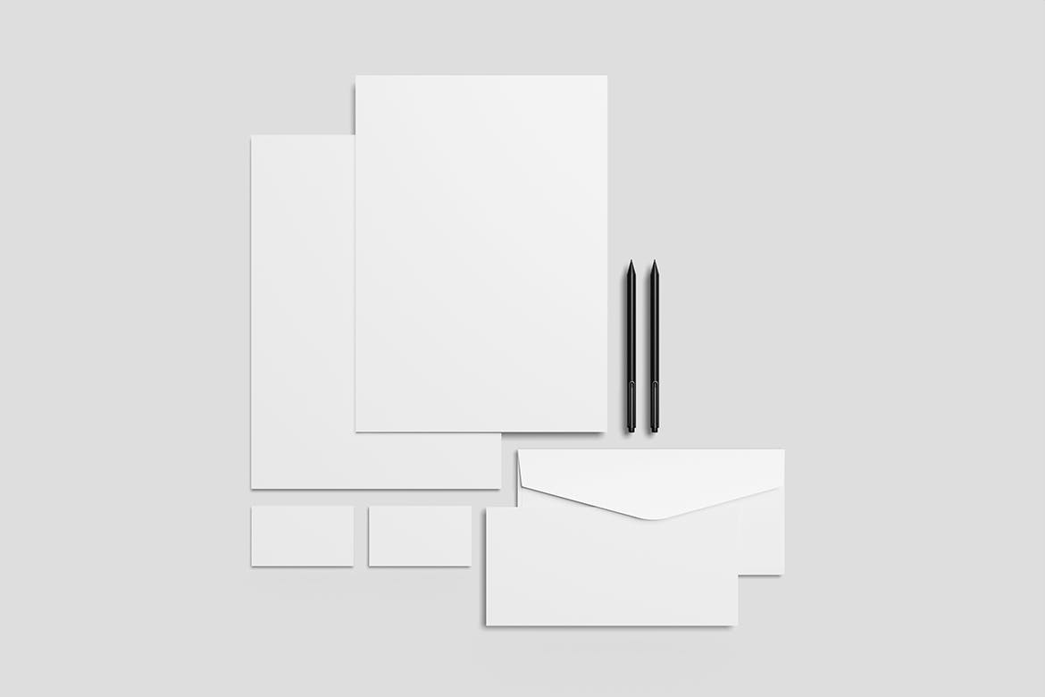 企业品牌文具VI设计样机图psd模板v1 Stationery Mockup 样机素材 sucaiwan.com