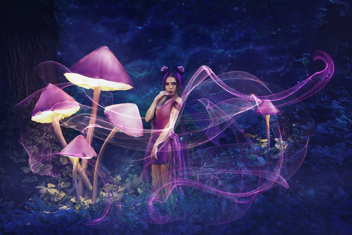 50个魔法彩色波浪线条照片叠层背景素材v1 50 Magic Photo Overlays – Vol. 1 图片素材 sucaiwan.com