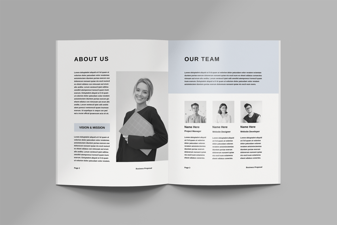 项目建议提案杂志设计模板 Proposal | MS Word & Indesign 设计素材 sucaiwan.com