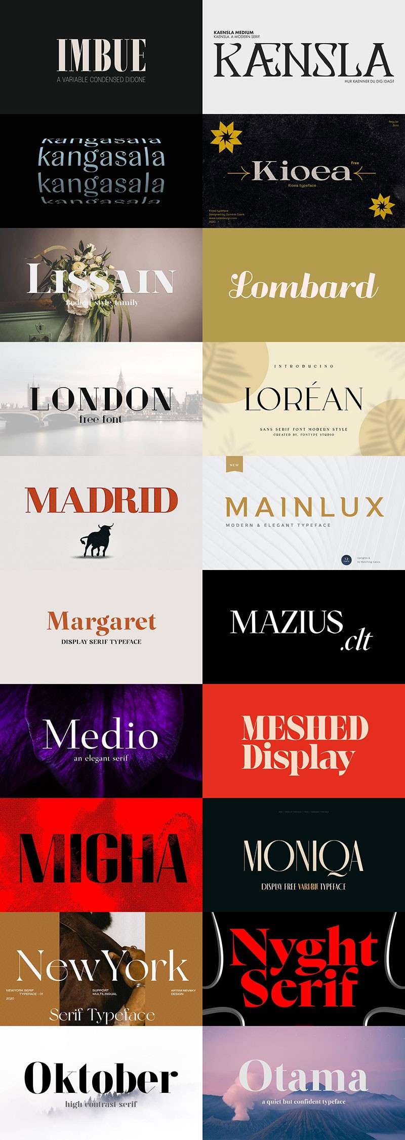 88款可商用时尚杂志标题衬线英文字体合集 设计素材 sucaiwan.com