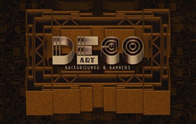 装饰艺术背景和Banner素材 ArtDeco Backgrounds & Banners