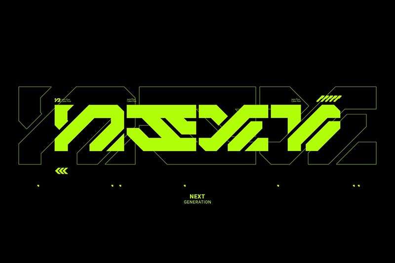 AeroFlux现代感机甲字体完整版 设计素材 sucaiwan.com