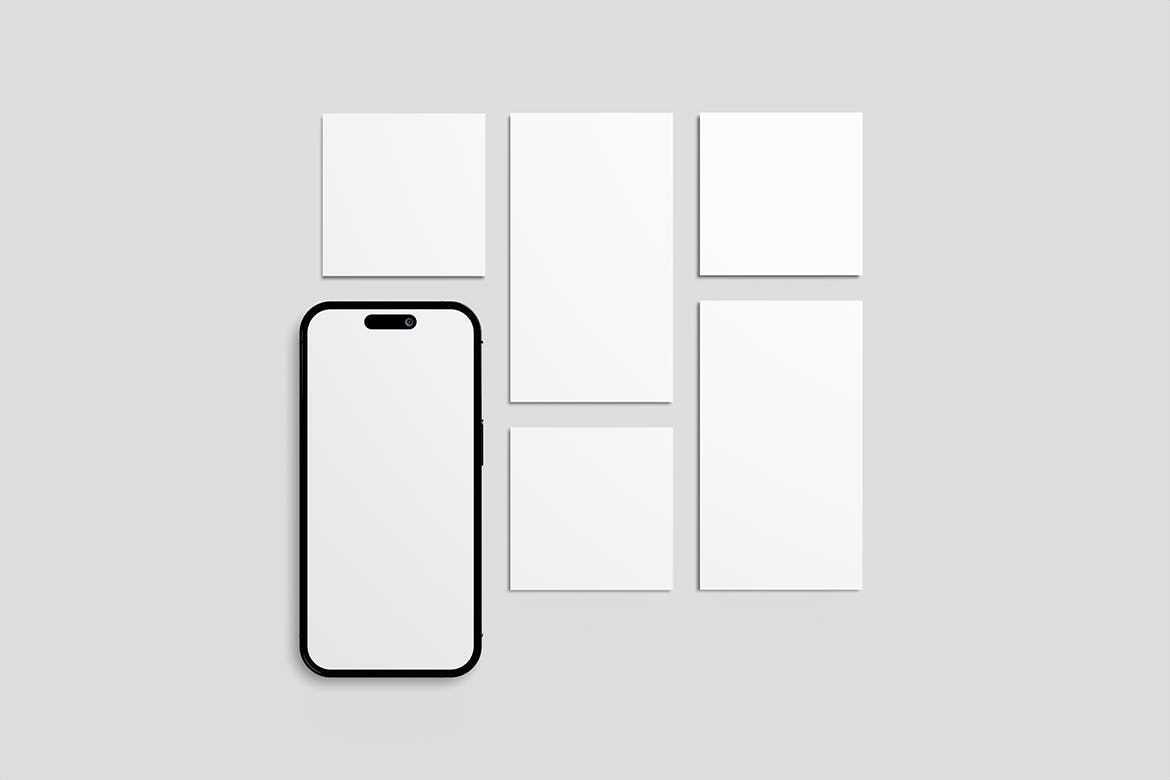 INS贴图&故事页面手机屏幕样机psd模板v1 XFA – Social Media Mockup V1 样机素材 sucaiwan.com