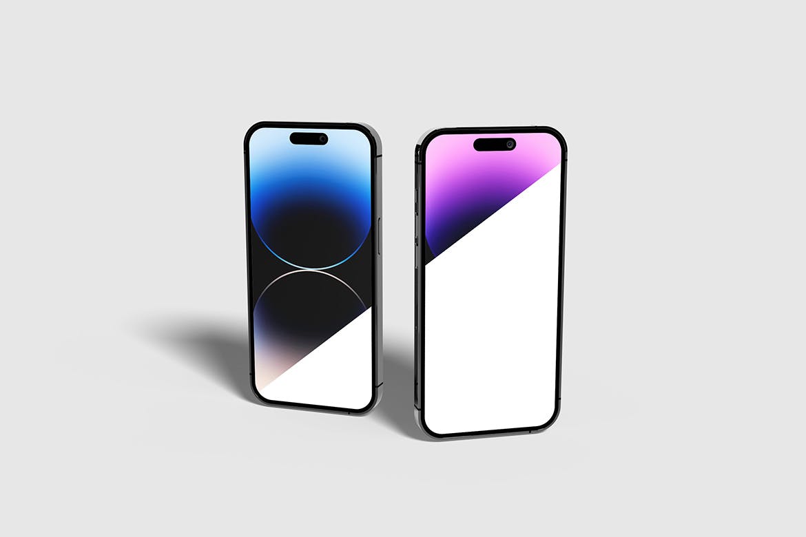 极简主义iPhone 14 Pro手机样机图 Minimalist iPhone 14 Mockup 样机素材 sucaiwan.com