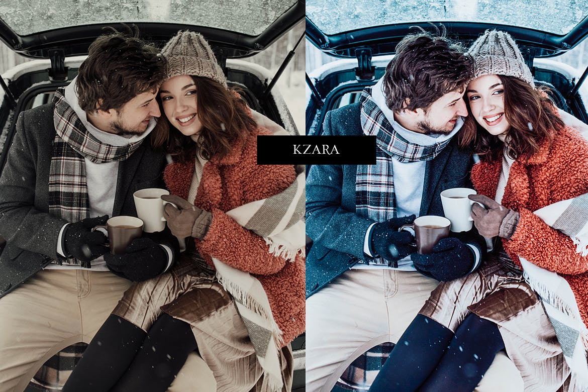 冬季蓝色滤镜照片后期处理lightroom预设 Lightroom Presets – Winter Blues 插件预设 sucaiwan.com