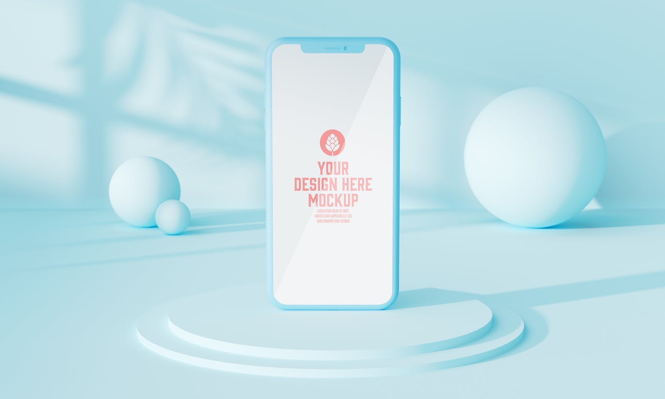 抽象背景苹果设备屏幕样机图psd素材 Abstract Background with Devices Mockup 样机素材 sucaiwan.com