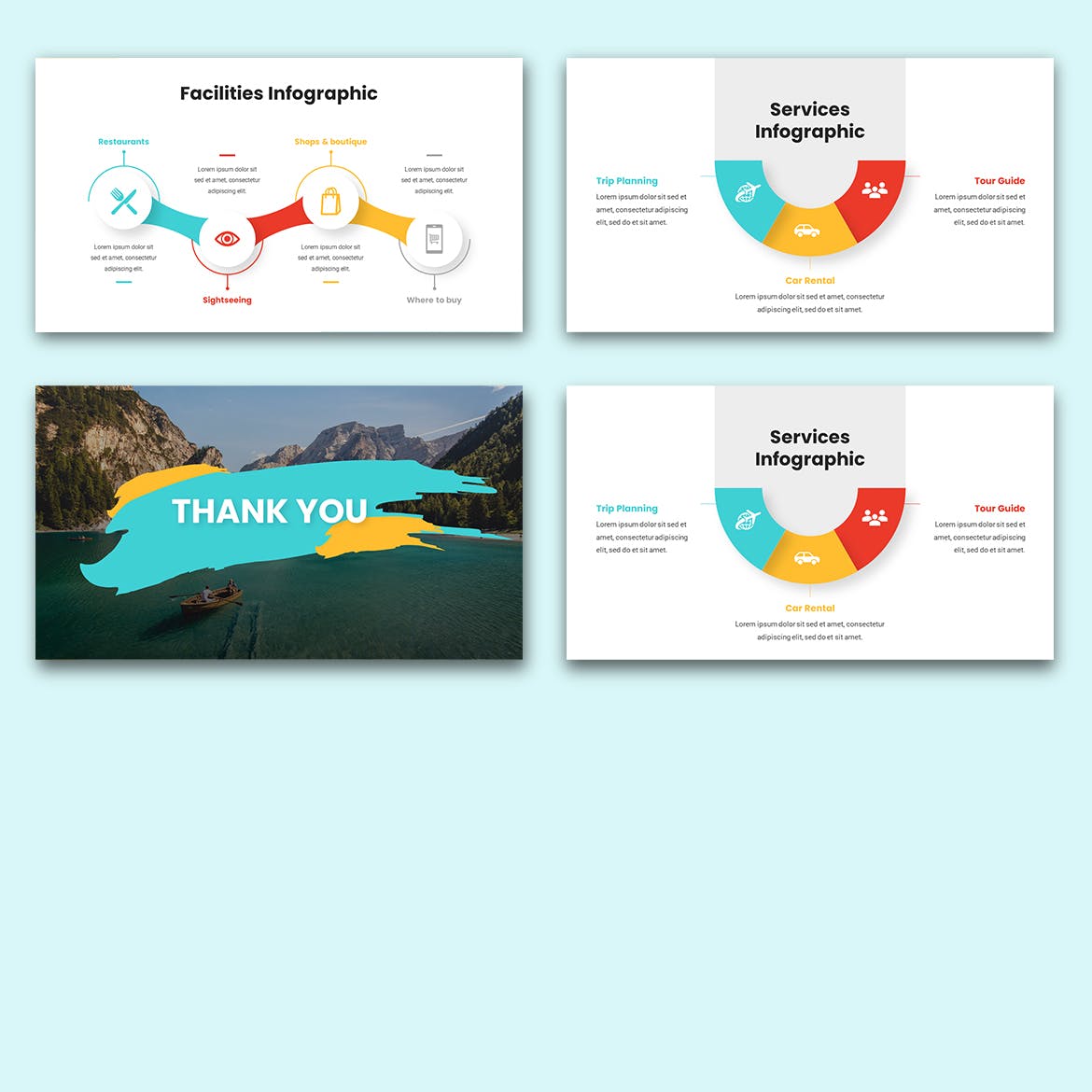 旅行社介绍谷歌幻灯片演示文稿模板 VAKANZ – Travel Agency Google Slide Template 幻灯图表 sucaiwan.com