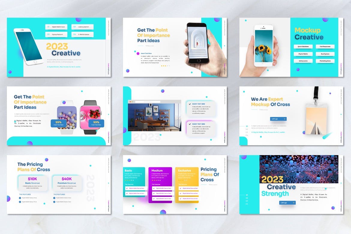 创意设计演示PPT演示文稿 Cross – Creative Powerpoint Template 幻灯图表 sucaiwan.com