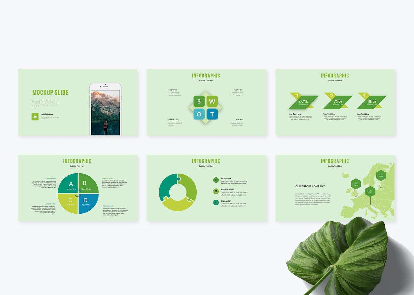 自然创意演示文稿PPT模板 Natural Creative PowerPoint 幻灯图表 sucaiwan.com
