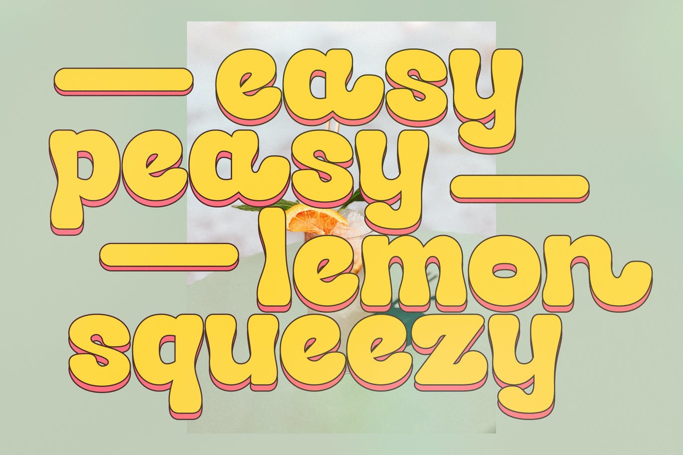 经典复古风格字体素材 Hendrix Bubble Groovy Retro Display 设计素材 sucaiwan.com