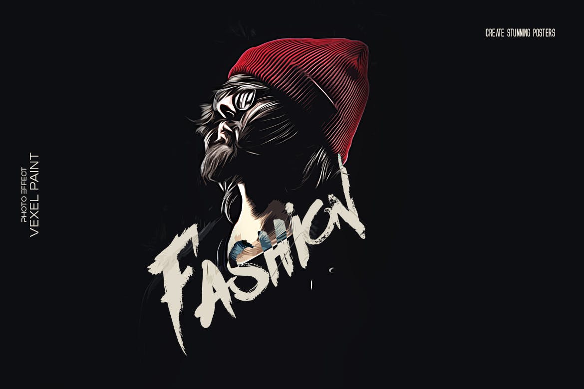 油画绘画PS照片效果模板 Vexel Painting Photoshop Effect 插件预设 sucaiwan.com