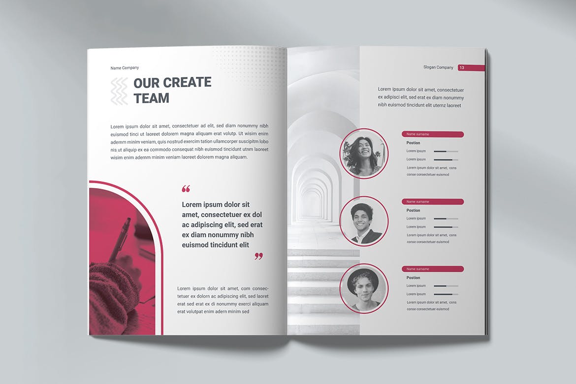 公司简介宣传杂志模板 Company Profile 幻灯图表 sucaiwan.com