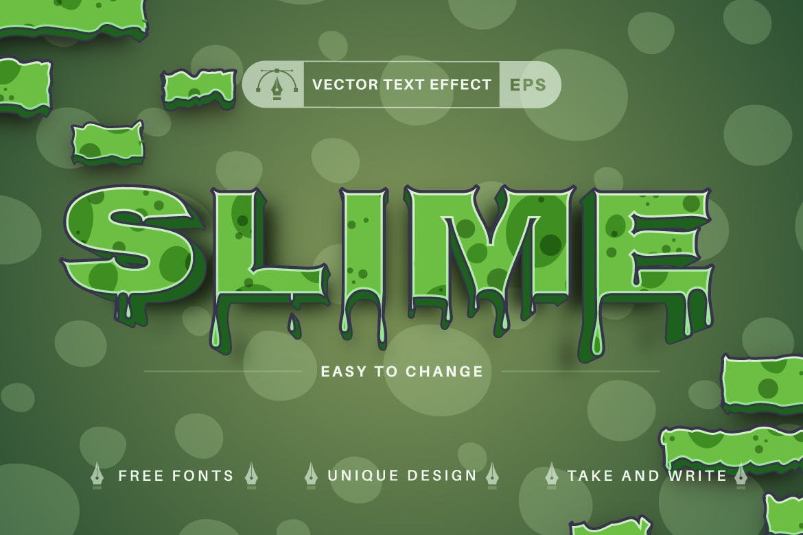 10种万圣节矢量文字效果字体样式 Set 10 Halloween Editable Text Effects, Font Style 设计素材 sucaiwan.com