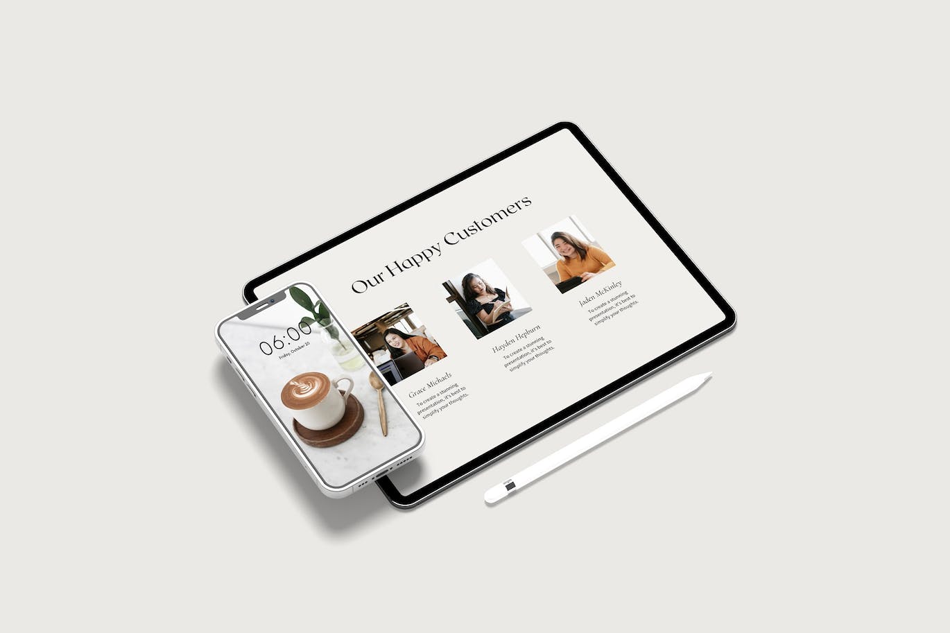 苹果手机和平板电脑样机 Phone And Tablet Mockup 样机素材 sucaiwan.com