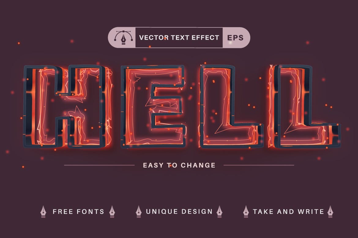 10种万圣节矢量文字效果字体样式 Set 10 Halloween Editable Text Effects, Font Style 设计素材 sucaiwan.com