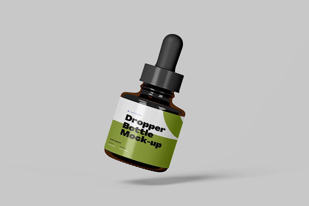 滴管瓶包装设计样机图v2 Dropper Bottle Mock-up v.2 样机素材 sucaiwan.com