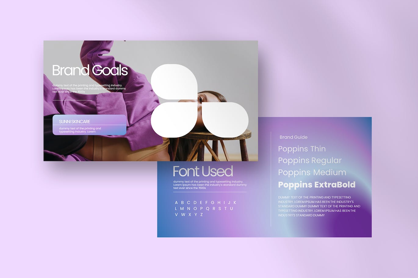 美妆品牌指南Powerpoint模板下载 Sunni Brand Guide – PowerPoint 幻灯图表 sucaiwan.com