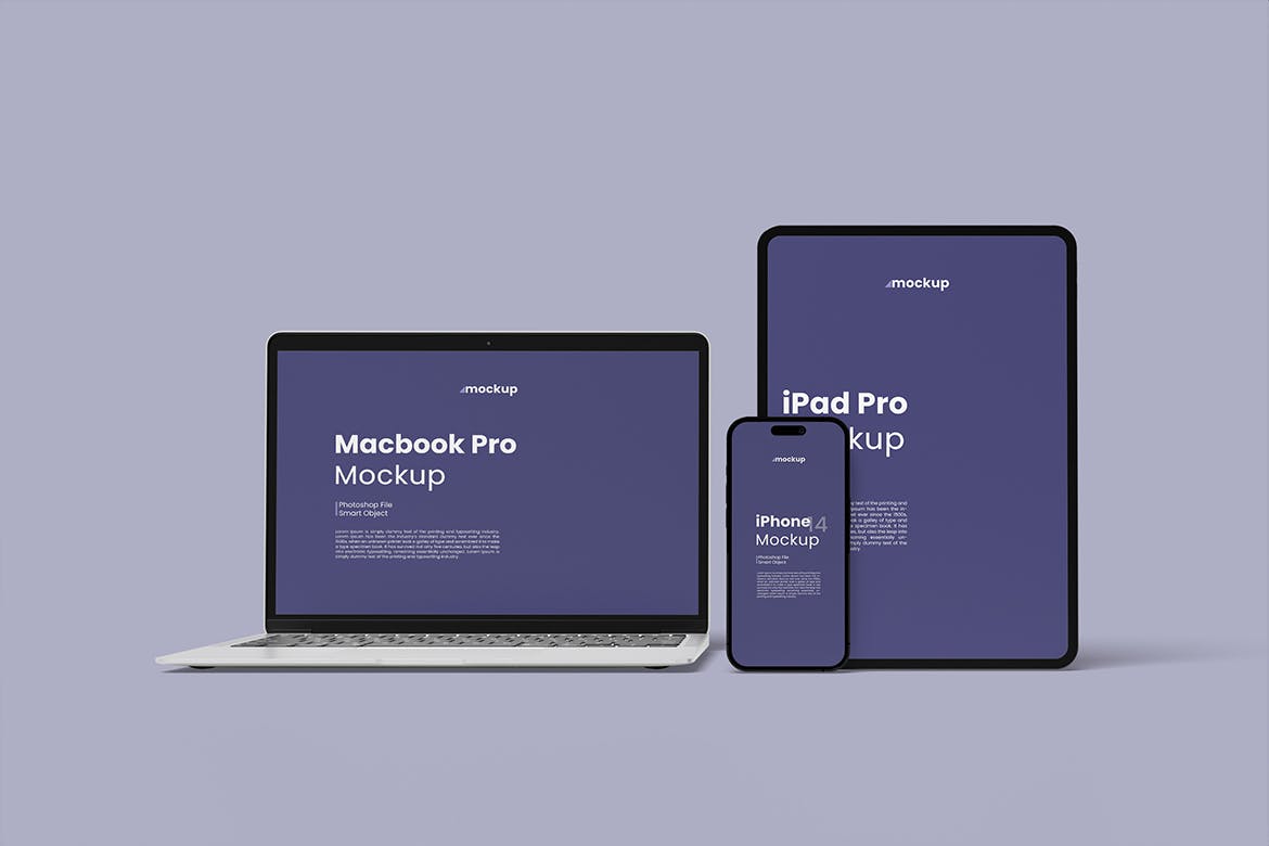 多尺寸苹果设备屏幕样机图psd模板v3 Multi Devices Mockup 样机素材 sucaiwan.com