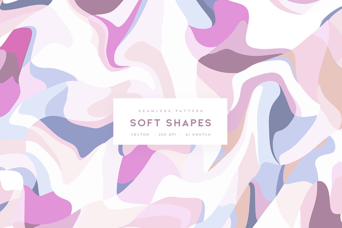 柔和形状无缝图案素材 Soft Shapes Seamless Pattern 图片素材 sucaiwan.com