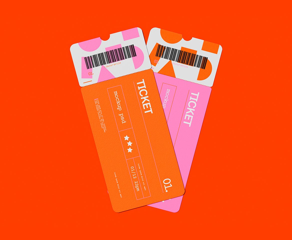 门票/票券/票证设计样机psd模板v3 Tickets Pass Mockup 样机素材 sucaiwan.com