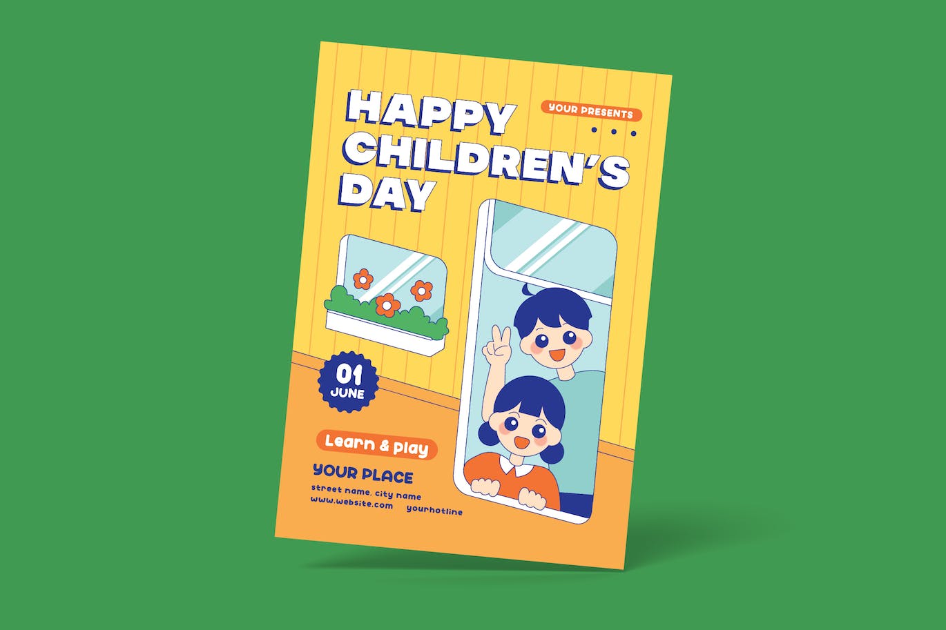 六一儿童节快乐海报设计 Happy Children’s Day Flyer 设计素材 sucaiwan.com