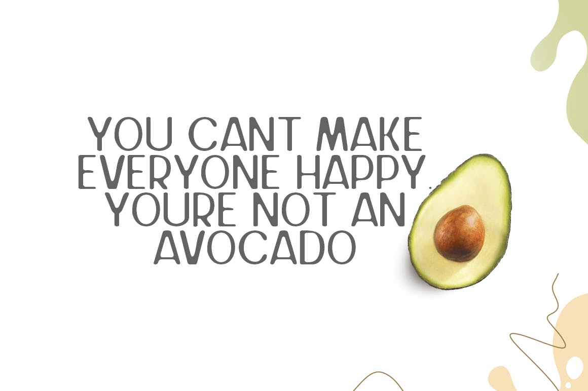 有趣的展示字体素材 Juice Avocado 设计素材 sucaiwan.com