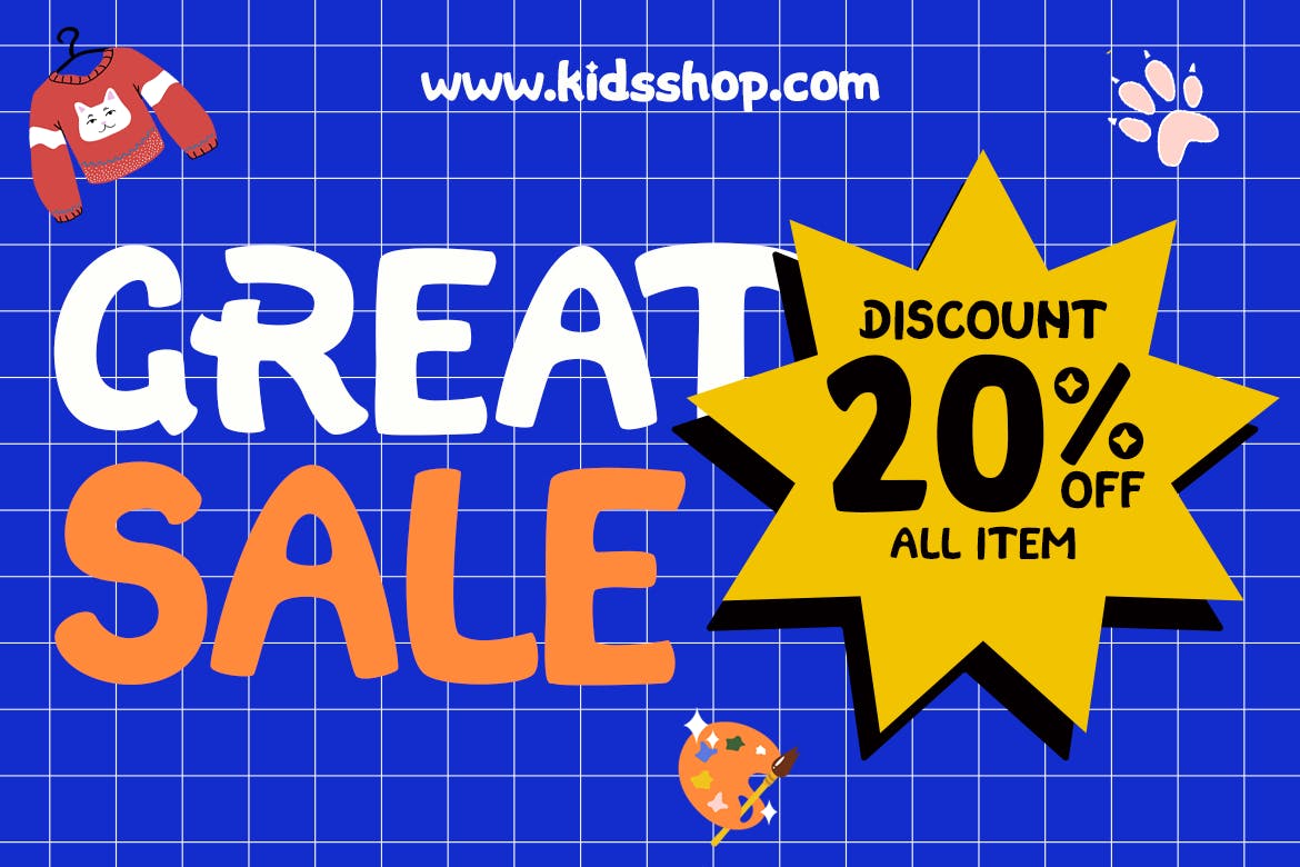 漫画风格无衬线字体素材 Spark Joy – Comic Display Font 设计素材 sucaiwan.com