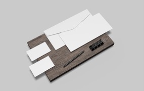 企业品牌文具VI设计样机图psd模板v3 Stationery Mockup