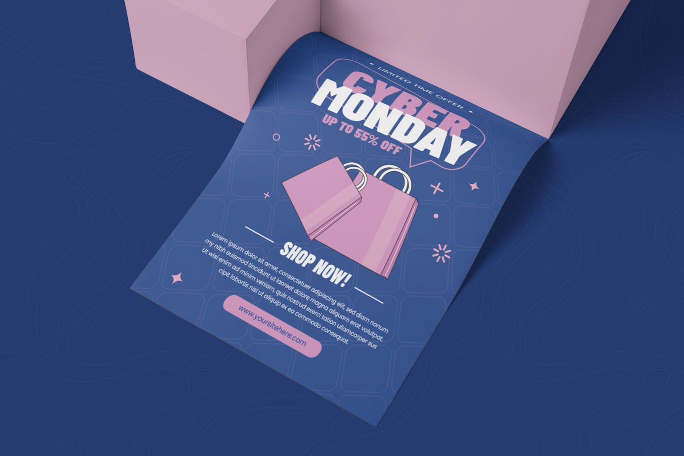 网络星期一购物宣传单模板 Cyber Monday Flyer 设计素材 sucaiwan.com