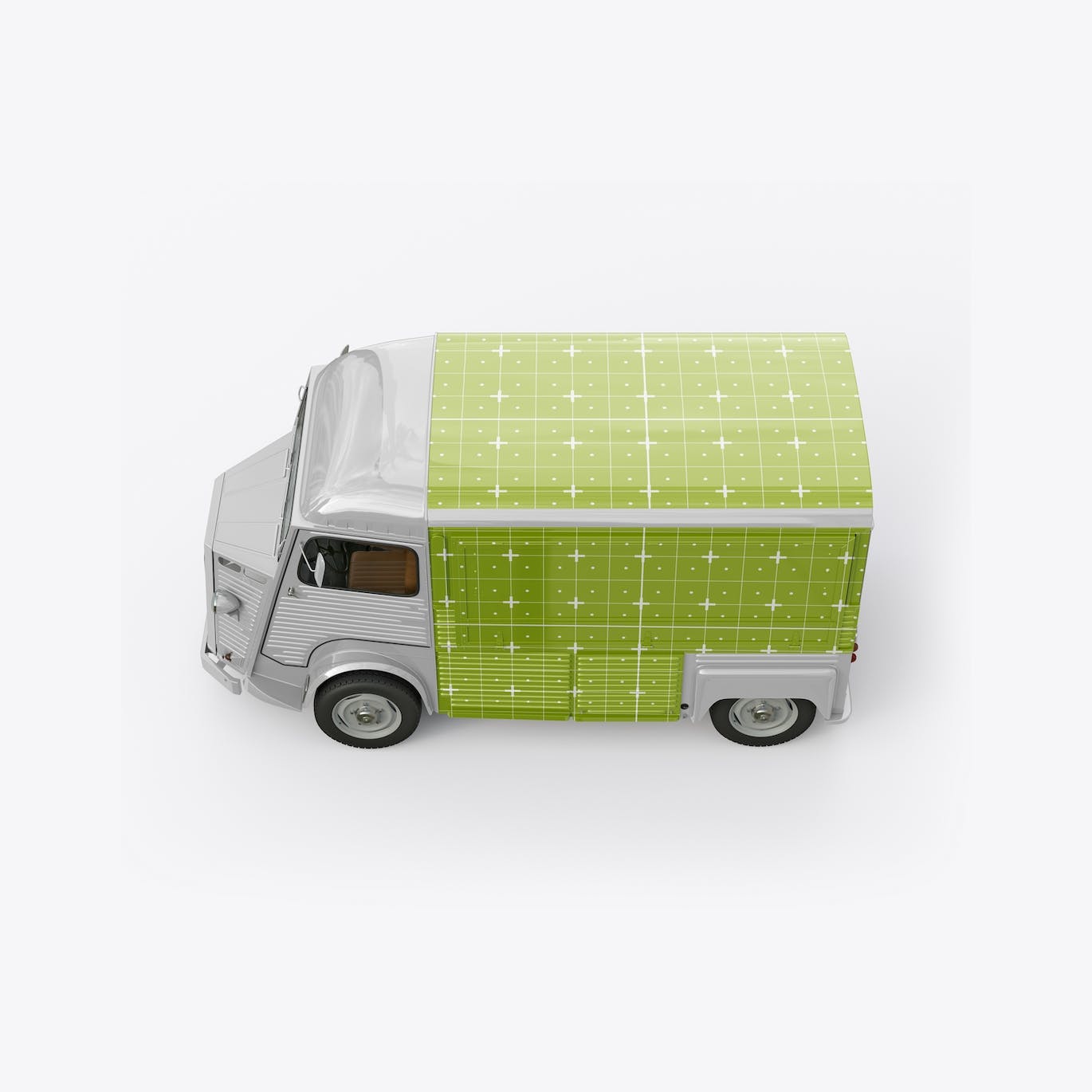 复古食品餐车广告展示样机图 Vintage Food Truck Mockup 样机素材 sucaiwan.com