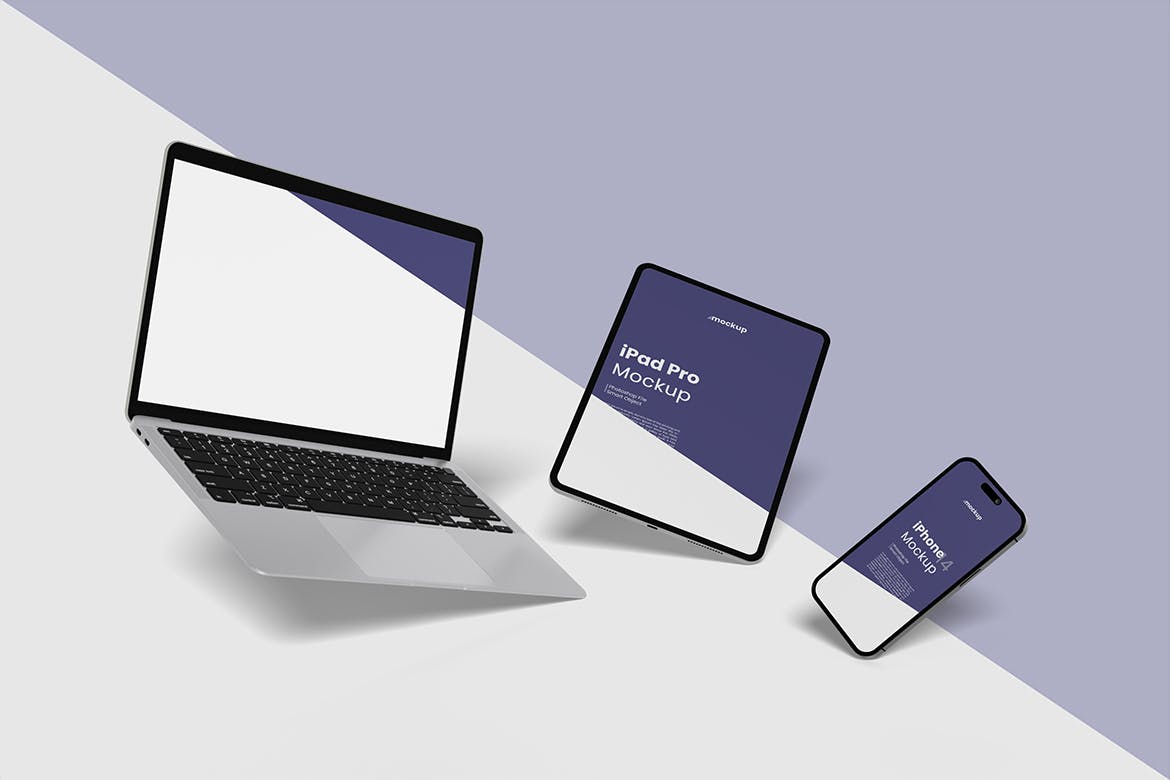 多尺寸苹果设备屏幕样机图psd模板v1 Multi Devices Mockup 样机素材 sucaiwan.com