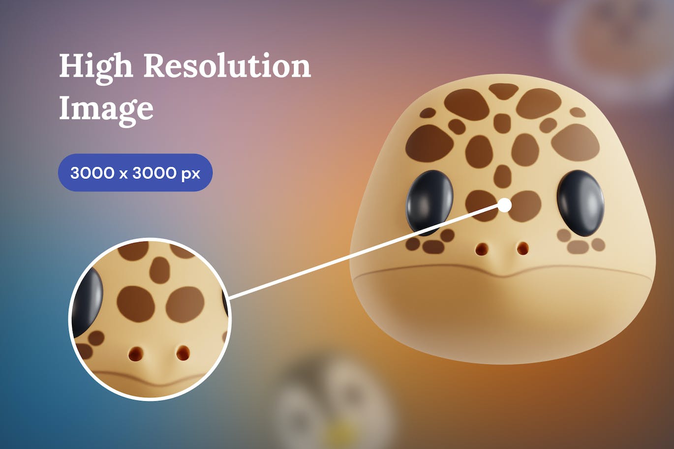 3D动物头像图标集v2 Animals v.2 3D Icon Set 图标素材 sucaiwan.com