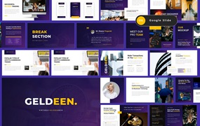金融和技术谷歌幻灯片素材 Geldeen – Finance and Technology Google Slide